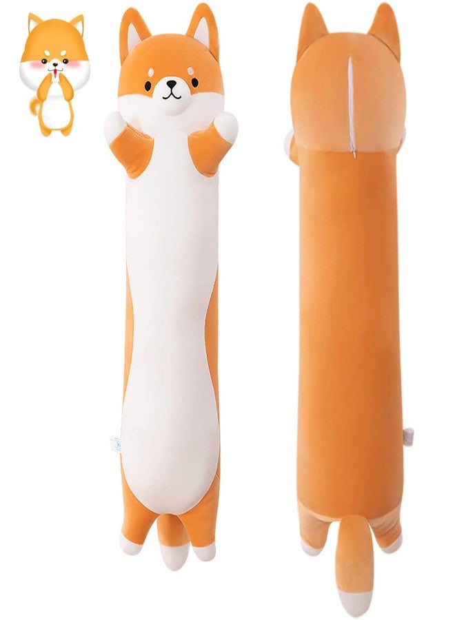 MIAOHAHA Long Plush Shiba Inu Dog Soft Stuffed Animal Akita Corgi Toy Plush Toy Pillow Hugging Pillow for Kids and Girls(Shiba, 110cm/43.3in) - Image 1